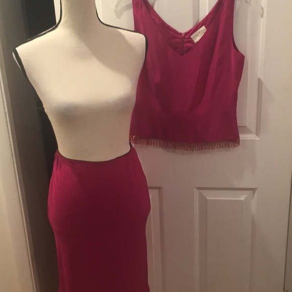 Cache Dresses & Skirts - Cache silk skirt and top set